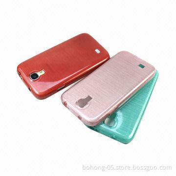 Wire drawing TPU case for I9500, different colors are available, 500pcs each color MOQ